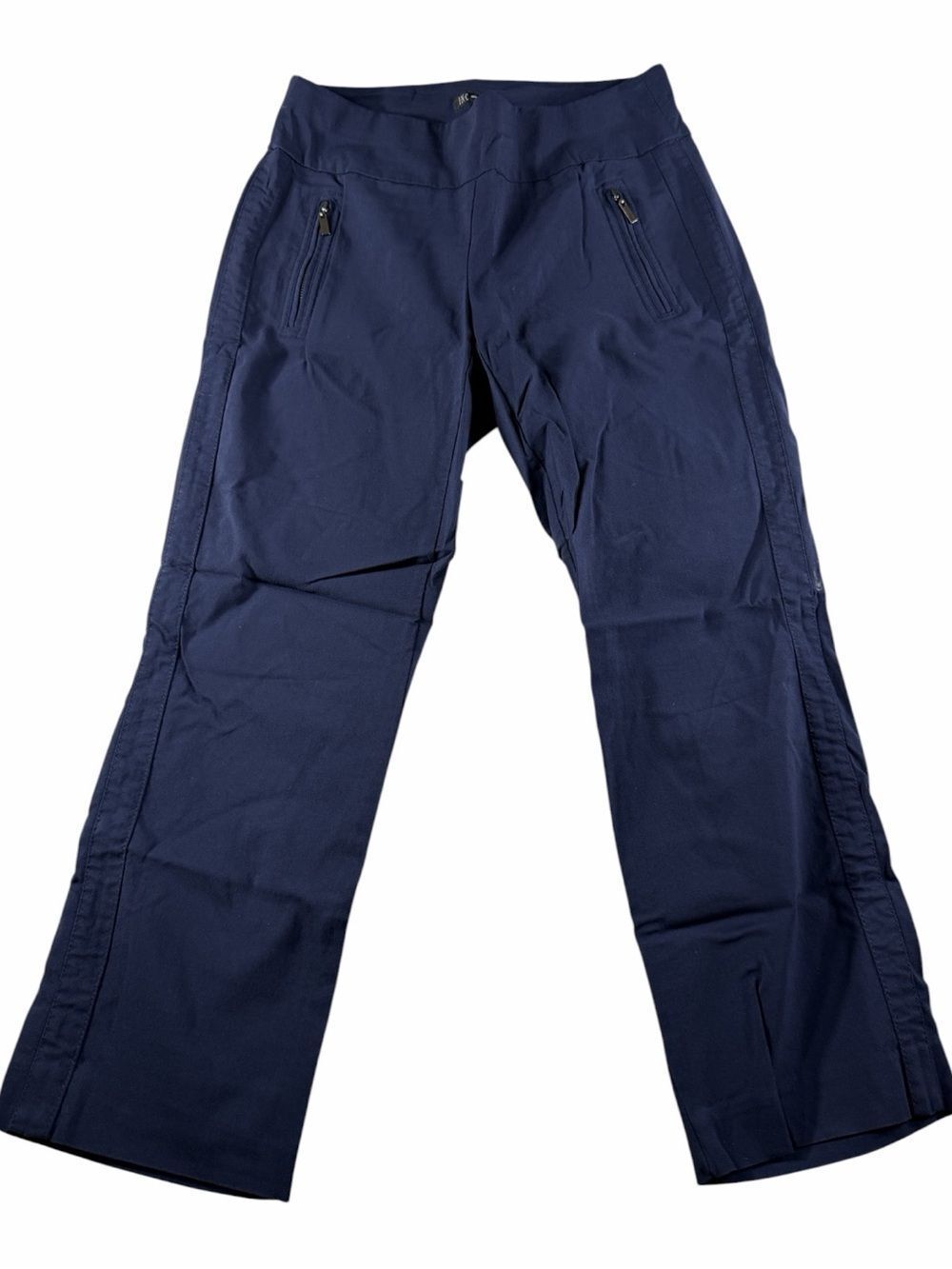 INC  International Concepts Women’sNavy Blue High-Waist Regular Wide Leg Pants 8